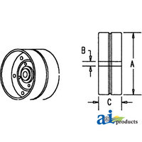 Idler Pulley Flat Faced