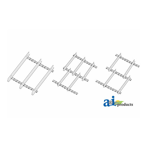 3 Strand Serrated Slats Front Feeder House Chain Assembly